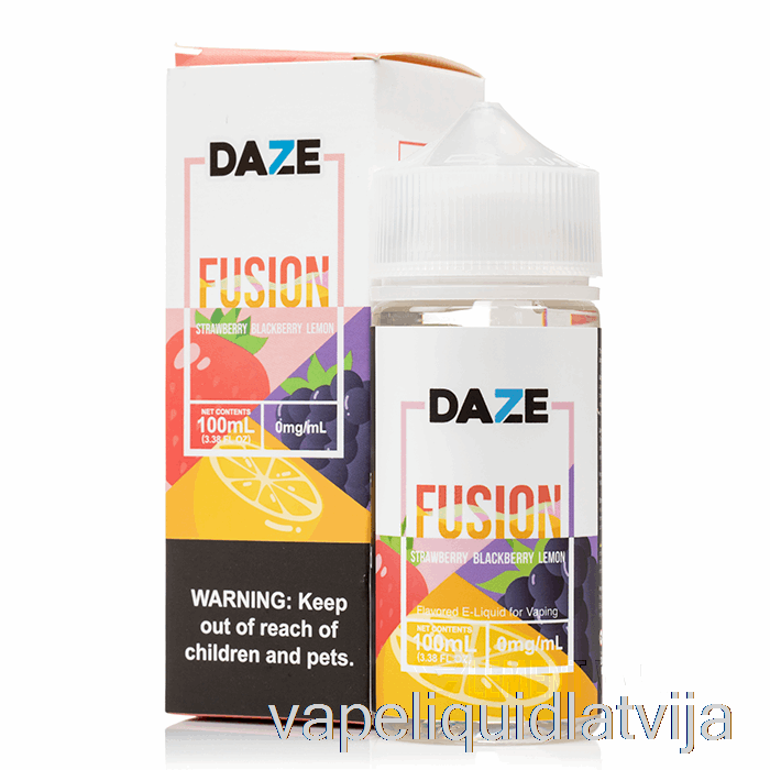 Zemeņu Kazenes Citrons - 7 Daze Fusion - 100ml 3mg Vape šķidrums